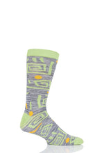 Load image into Gallery viewer, Mens and Ladies 1 Pair Shared Earth Square Swirls Fair Trade Bamboo Socks
