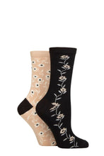 Load image into Gallery viewer, Ladies 2 Pair Charnos Floral Bamboo Socks