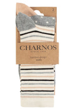 Load image into Gallery viewer, Ladies 2 Pair Charnos Spot and Stripe Bamboo Socks