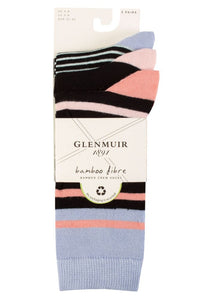 Ladies 3 Pair Glenmuir Patterned Bamboo Socks