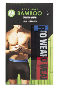 Mens 3 Pack SOCKSHOP Dare to Wear Plain and Striped Bamboo Keyhole Boxers