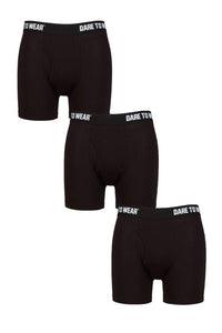 Mens 3 Pack SOCKSHOP Dare to Wear Plain and Striped Bamboo Keyhole Boxers
