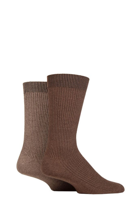 Mens 2 Pair Glenmuir Bamboo Leisure Socks
