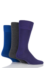 Load image into Gallery viewer, Mens 3 Pair Glenmuir Plain Comfort Cuff Socks