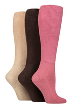 Load image into Gallery viewer, Mens and Ladies 3 Pair Iomi Footnurse Cushion Foot Bamboo Diabetic Knee High Socks