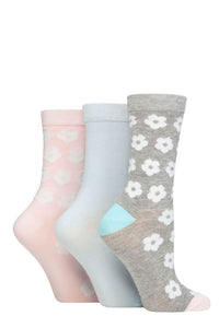 Ladies 3 Pair SOCKSHOP Wildfeet Patterned Bamboo Socks