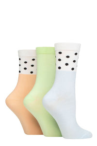 Ladies 3 Pair SOCKSHOP Wildfeet Patterned Bamboo Socks