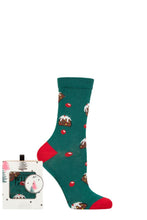 Load image into Gallery viewer, Ladies 1 Pair SOCKSHOP Wildfeet Bamboo Christmas Gift Boxed Socks