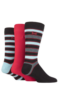 Mens 3 Pair Pringle Patterned Bamboo Socks
