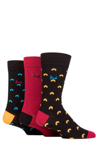 Mens 3 Pair Pringle Patterned Bamboo Socks