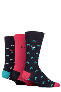 Mens 3 Pair Pringle Patterned Bamboo Socks
