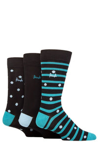 Mens 3 Pair Pringle Patterned Bamboo Socks