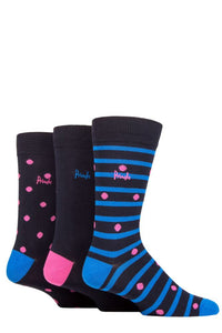 Mens 3 Pair Pringle Patterned Bamboo Socks