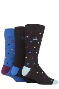 Mens 3 Pair Pringle Patterned Bamboo Socks