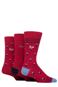 Mens 3 Pair Pringle Patterned Bamboo Socks