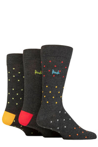 Mens 3 Pair Pringle Patterned Bamboo Socks