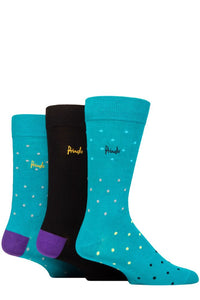 Mens 3 Pair Pringle Patterned Bamboo Socks