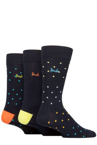 Mens 3 Pair Pringle Patterned Bamboo Socks
