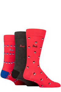 Mens 3 Pair Pringle Patterned Bamboo Socks
