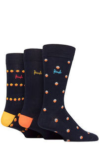 Mens 3 Pair Pringle Patterned Bamboo Socks