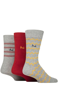 Mens 3 Pair Pringle Patterned Bamboo Socks