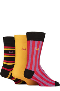 Mens 3 Pair Pringle Patterned Bamboo Socks