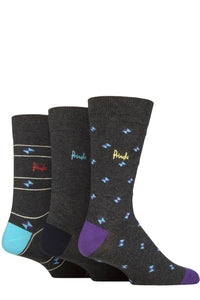 Mens 3 Pair Pringle Patterned Bamboo Socks