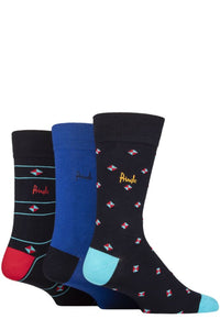 Mens 3 Pair Pringle Patterned Bamboo Socks