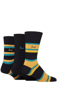 Mens 3 Pair Pringle Patterned Bamboo Socks