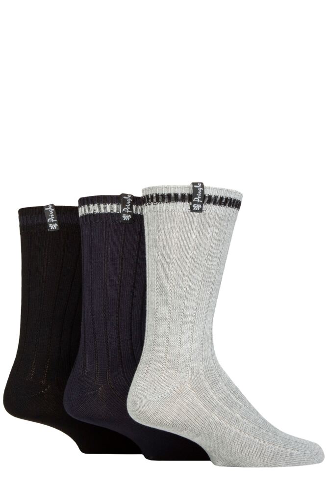 Mens 3 Pair Pringle Bamboo Leisure Socks