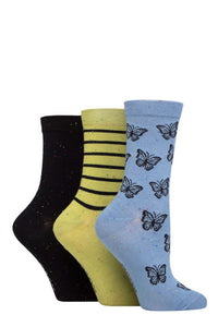 Ladies 3 Pair SOCKSHOP Speckled Bamboo Socks