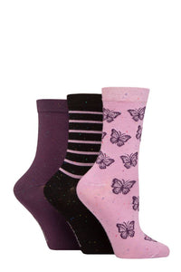 Ladies 3 Pair SOCKSHOP Speckled Bamboo Socks