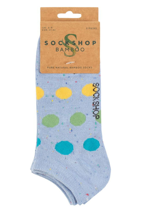 Ladies 3 Pair SOCKSHOP Speckled Bamboo Trainer Socks
