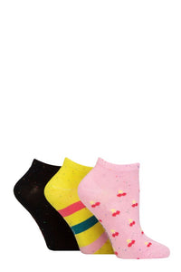 Ladies 3 Pair SOCKSHOP Speckled Bamboo Trainer Socks