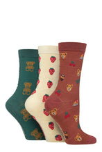 Load image into Gallery viewer, Ladies 3 Pair SOCKSHOP Patterned Pelerine Bamboo Socks