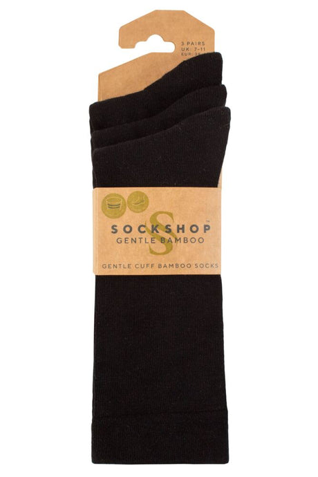 Mens 3 Pair SOCKSHOP Comfort Sole Gentle Bamboo Socks