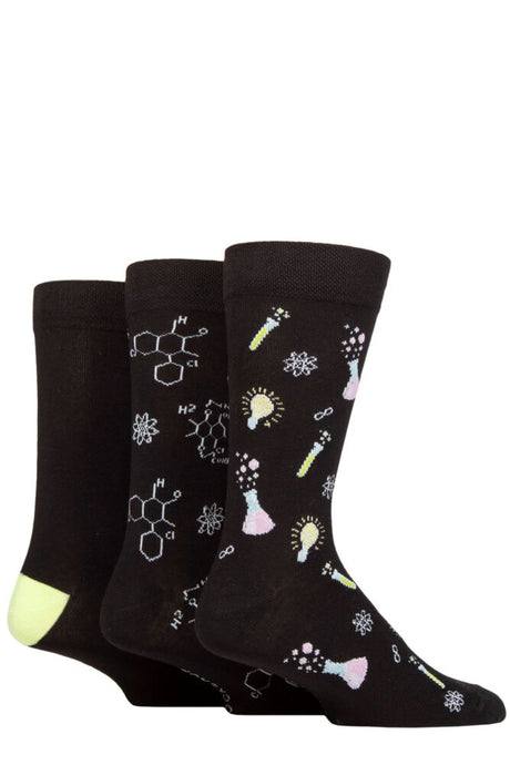 Mens 3 Pair SOCKSHOP Lazy Panda Novelty Bamboo Socks