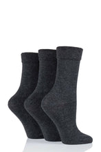 Load image into Gallery viewer, Ladies 3 Pair SOCKSHOP Gentle Bamboo Socks with Smooth Toe Seams in Plains and Stripes