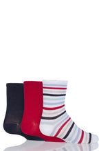 Load image into Gallery viewer, Babies and Kids 3 Pair SOCKSHOP Plain and Stripe Bamboo Socks with Smooth Toe Seams