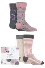 Load image into Gallery viewer, Babies and Kids 4 Pair Thought Rose Bamboo and Organic Cotton Gift Boxed Socks