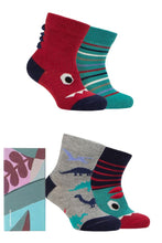 Load image into Gallery viewer, Babies and Kids 4 Pair Thought Deano Bamboo Dinosaur Gift Boxed Socks