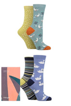 Load image into Gallery viewer, Ladies 4 Pair Thought Daniela Bamboo Duck Gift Boxed Socks