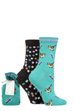 Load image into Gallery viewer, Ladies 2 Pair Thought Jae Bird Bamboo Gift Bagged Socks