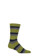 Load image into Gallery viewer, Mens 1 Pair Thought Wilbert Stripe Bamboo and Organic Cotton Socks