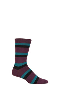 Mens 1 Pair Thought Wilbert Stripe Bamboo and Organic Cotton Socks