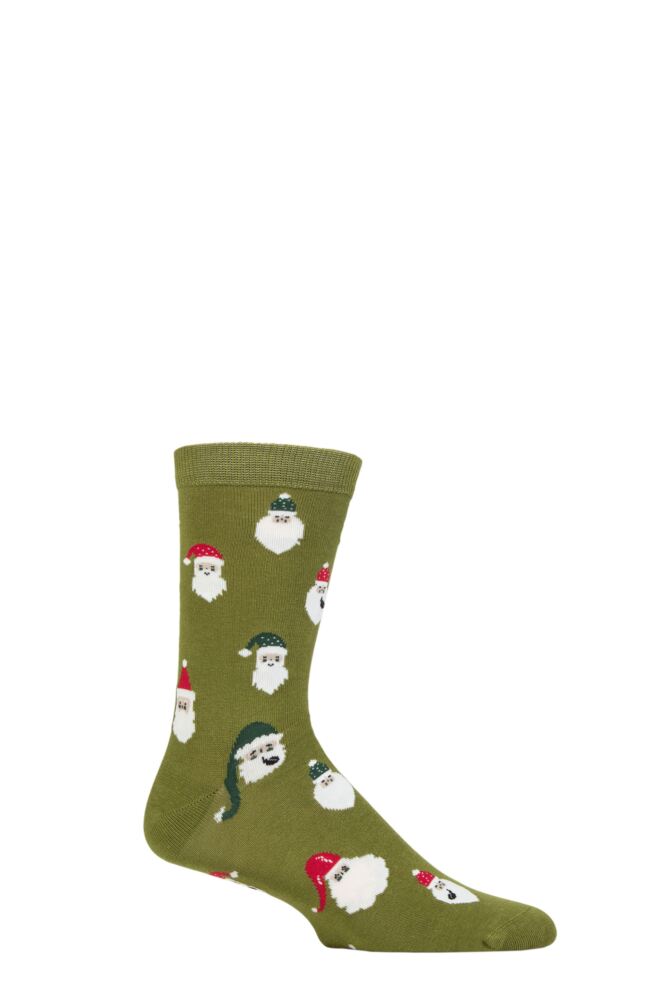 Mens 1 Pair Thought Alfredo Christmas Santa Bamboo Socks