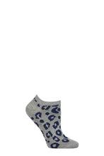 Load image into Gallery viewer, Ladies 1 Pair Thought Reese Bamboo Leopard Trainer Socks