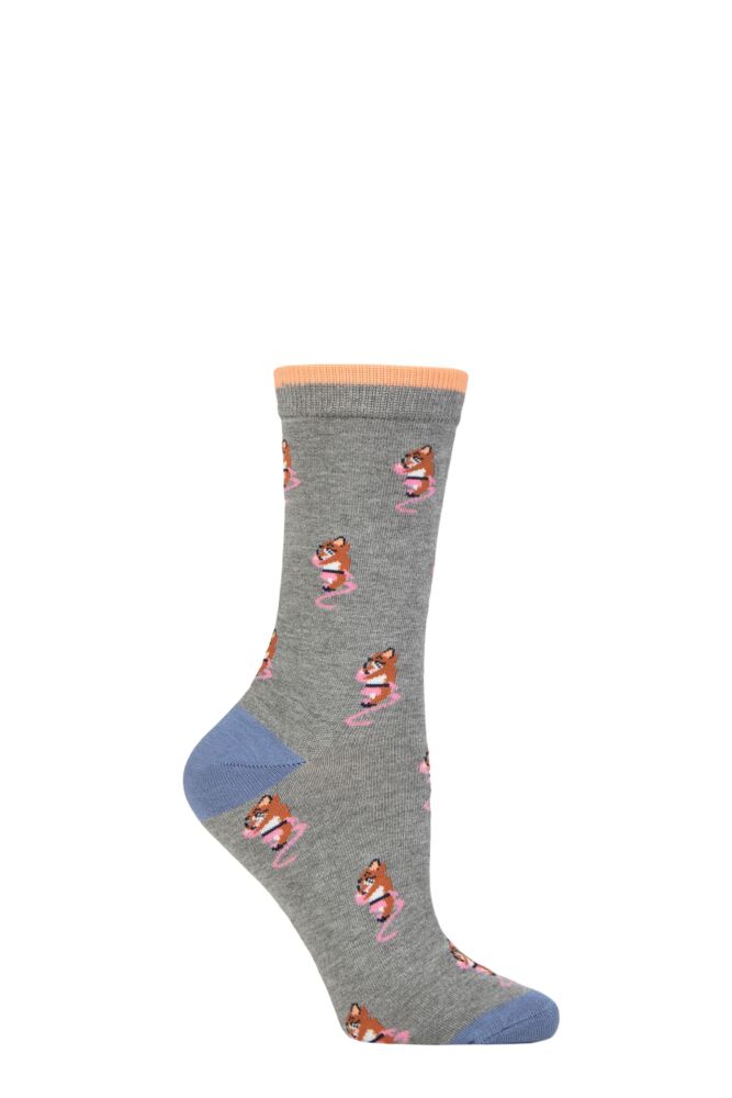 Ladies 1 Pair Thought Bamboo and Organic Cotton Animal Socks