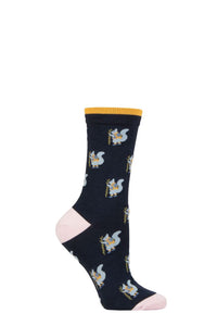 Ladies 1 Pair Thought Bamboo and Organic Cotton Animal Socks