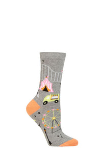 Ladies 1 Pair Thought Bamboo and Organic Cotton Fairground Socks